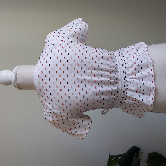 Madewell Ruffle-Hem Wrap Top in Clipdot size XXS - Picture 7 of 11